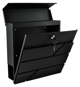 Cutie postala exterior, otel galvanizat, spatiu ziare, antracit, 37x36.7x10 cm