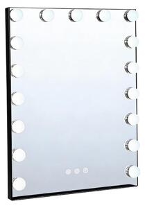 Brilagi - Oglindă de machiaj LED reglabilă HOLLYWOOD LED/15W/230V 55x70 cm neagră