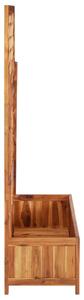 Strat înălțat cu spalier, 85x38x150 cm, lemn masiv de acacia