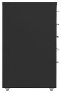 Fișet mobil, negru, 28x41x69 cm, metal