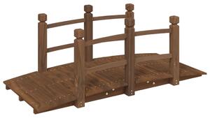 Pod de grădină cu balustrade, 150x67x56 cm, lemn masiv de molid