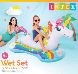 INTEX Jucărie de piscină unicorn ride-on, 163x86 cm