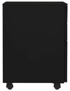 Dulap dosare mobil, negru, 39x45x60 cm, oțel