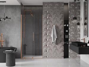 Mexen Velar ușă de duș culisantă 90 cm, transparent, Cupru cu aspect periat - 871-090-000-01-65