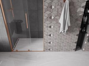 Mexen Velar ușă de duș culisantă 90 cm, transparent, Cupru cu aspect periat - 871-090-000-01-65