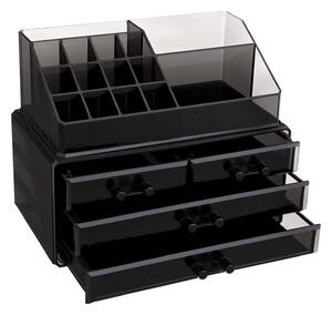 Organizator cosmetice acrilic cu 4 sertare