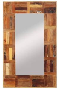 Oglindă de perete, 50 x 80 cm, lemn masiv reciclat