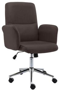 Scaun de birou pivotant, maro, material textil