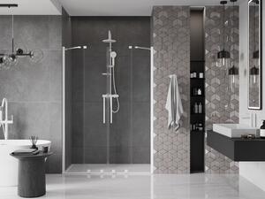 Mexen Velar Duo ușă de duș culisantă 140 cm, transparent, albă - 871-140-000-02-20