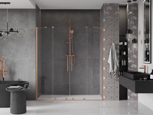 Mexen Velar Duo ușă de duș culisantă 170 cm, transparent, Cupru cu aspect periat - 871-170-000-02-65