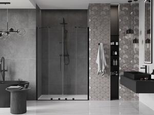 Mexen Velar Duo ușă de duș culisantă 140 cm, transparent, neagră - 871-140-000-02-70