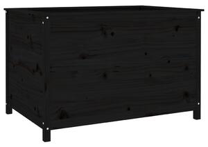 Strat înălțat de grădină negru 119,5x82,5x78 cm lemn masiv pin