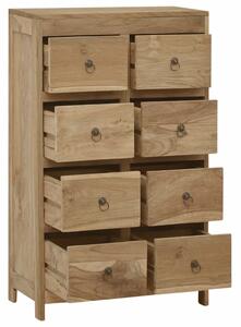 Comodă cu sertare, 55x30x90 cm, lemn masiv tec