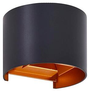 Lindby - Nivar Round LED Aplica de Exterior Black/Gold