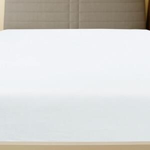 Cearșaf de pat cu elastic, alb, 140x200 cm, bumbac