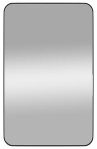 Oglindă de perete, negru, 50x80 cm, dreptunghiulară