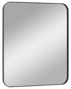 Oglindă de perete, negru, 50x60 cm, dreptunghiulară