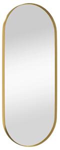 Oglindă de perete, auriu, 25x60 cm, ovală