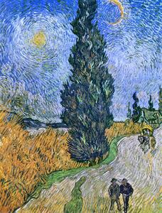 Reproducere Road with Cypresses, 1890, Vincent van Gogh