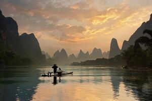 Fotografie Golden Li River, Yan Zhang