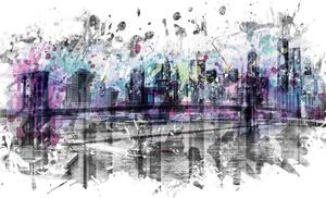 Ilustrație Modern Art NEW YORK CITY Skyline Splashes, Melanie Viola