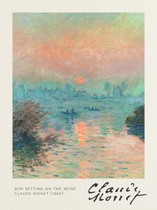Reproducere Sun Setting on the Seine - Claude Monet