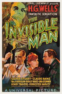 Reproducere The Invisible Man (Vintage Cinema / Retro Movie Theatre Poster / Horror & Sci-Fi), (26.7 x 40 cm)