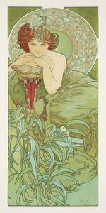 Reproducere Emerald from The Precious Stones Series (Beautiful Distressed Art Nouveau Lady) - Alphonse / Alfons Mucha