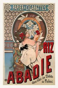 Reproducere Riz Abadie (Vintage Art Nouveau Cigarette Advert) - Alfons / Alphonse Mucha