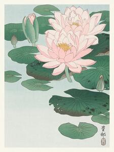 Reproducere Water Lily / Lotus (Japandi Vintage) - Ohara Koson