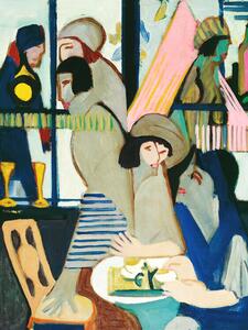Reproducere The Café, Talking over Coffee (Vintage Portrait / Friends) - Ernst Ludwig Kirchner