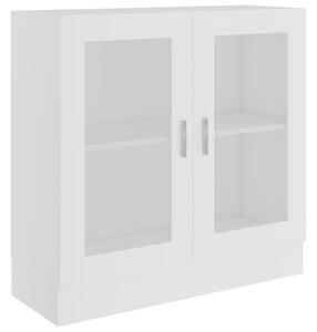 Dulap cu vitrină, alb, 82,5 x 30,5 x 80 cm, PAL