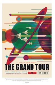 Ilustrație The Grand Tour (Retro Planet Poster) - Space Series (NASA)