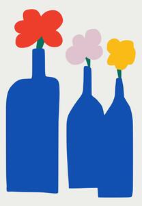 Ilustrație Blue Bottle Vase, Little Dean, (30 x 40 cm)