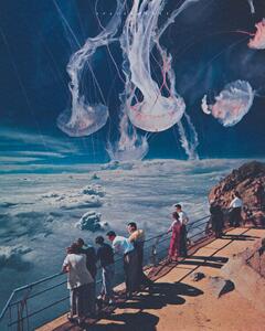 Ilustrație The sea view, spacerocket art, (30 x 40 cm)