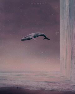 Ilustrație Flying, spacerocket art, (30 x 40 cm)