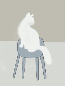 Ilustrație White feline, Little Dean