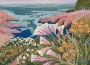 Ilustrație Sea and flowers, Eleanor Baker