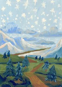 Ilustrație Snowing stars, Eleanor Baker