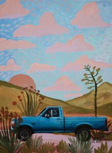 Ilustrație Chevrolet on the road II, Eleanor Baker, (30 x 40 cm)