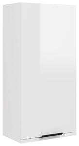 Dulap de baie montat pe perete, alb extralucios, 32x20x67 cm
