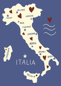 Ilustrație Italiy Map, Studio Dolci