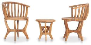 Set mobilier de bistro, 3 piese, lemn masiv de tec