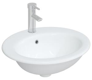 Chiuvetă de baie albă 52x46x20 cm, ovală, ceramică