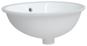 Chiuvetă de baie albă 47x39x21 cm, ovală, ceramică