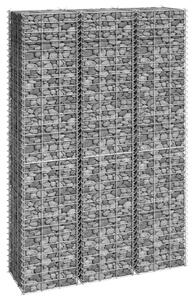 Straturi înălțate de gabioane, 3 buc., 30x30x150 cm, fier