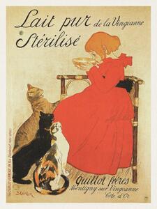 Artă imprimată Lait pur Stérilisé (French Cat Poster) - Théophile Steinlen, (30 x 40 cm)
