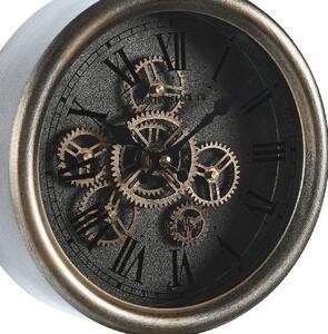 Ceas de masa din metal gri antichizat 21x21x51.5 cm