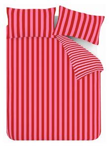 Lenjerie de pat roșie/roz pentru pat de o persoană 135x200 cm Stripe Tease – Sassy B