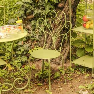 Scaun Romantic Garden din metal verde 50x95 cm